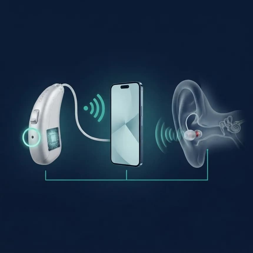 Three steps: Certus Max hears the room, pairs with your phone, and plays the call in both ears
